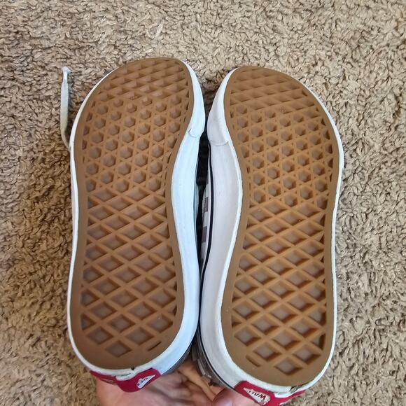 Vans Sneakers Youth High Top Shoes Kids Size 13 Checkered Red White 508357 GUC - Picture 8 of 10